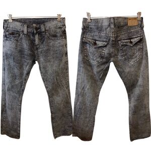 True Religion "Ricky" Straight-Leg Jeans in Smokey Gray EUC